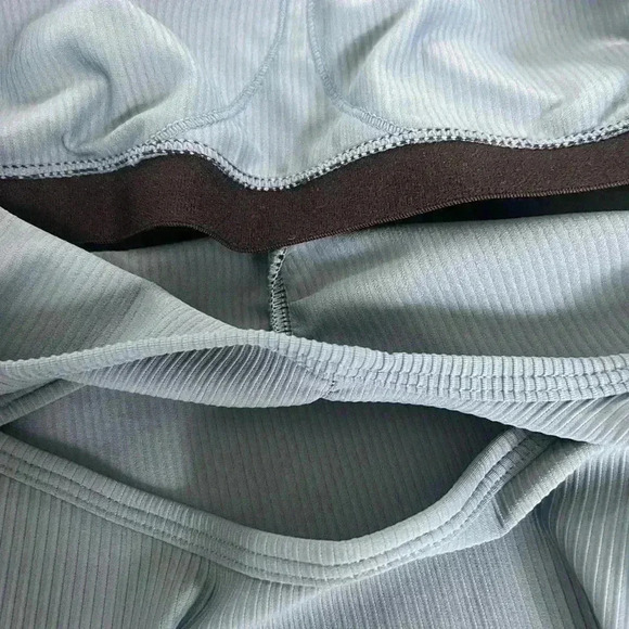 HALARA Back Cut Out Tank Dress Ribbed Padded Slate Blue New with Tags Size Large - Picture 8 of 8